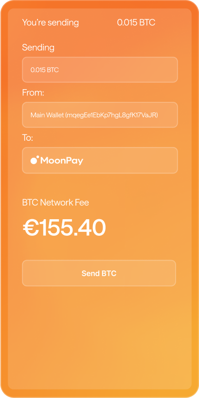 Sending BTC